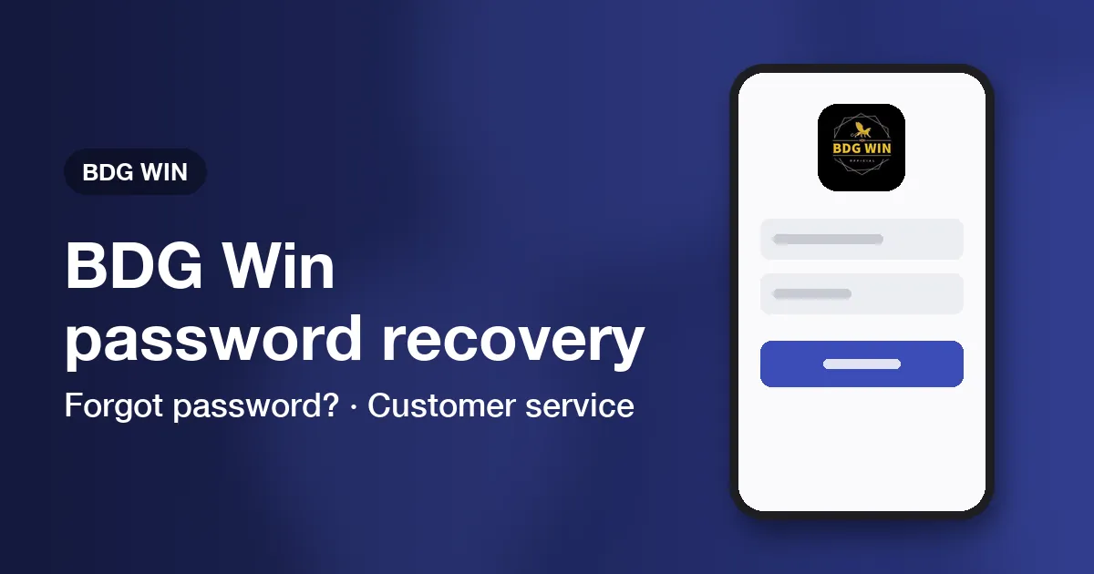 Banner for BDG Win password recovery showing a lock icon on a phone